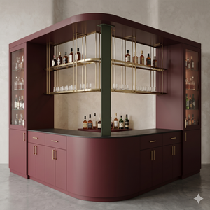 Mueble Bar Moderno de Madera VIQ, Mueble Bar de Alta Calidad para Habitaciones de Lujo, MDF con Acabado Laminado/PU, Uso Residencial - Product Image 1