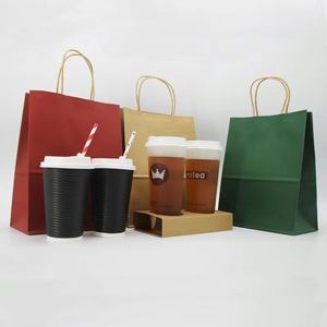 Sacs en papier kraft avec logo personnalisé - Sacs fourre-tout de luxe écologiques et réutilisables pour l'emballage alimentaire et les cadeaux de voyage - Taille personnalisée disponible - Product Image 4