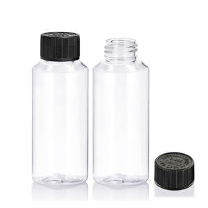 Botella cilíndrica de plástico PET transparente con tapa para aceite esencial, perfume, suero de aromaterapia, 120 ml, 4 oz - Product Image 1