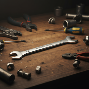 ประแจปากตายชุบโครเมียมเฟอร์วี 12x13 มม. โครมวาเนเดียมขัดเงา - Product Image 3