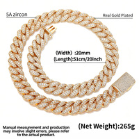 Elegante Cadena Cubana de Moissanita Premium con Engaste de Bisel, Chapada en Oro de 18K, Joyería Fina para Hombre Estilo Hip Hop, Regalo