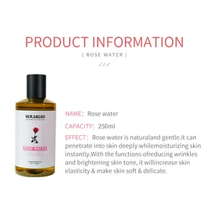 Private Label cura della pelle del viso nutriente rinfrescante Toner viso idratante acqua di Rose per il viso