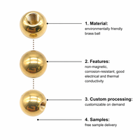 Lead Free Solid Brass Ball Ceiling Hanging Decorative Sphere Copper Bell Brass Bell Accessories Bearing Ball Free Sample