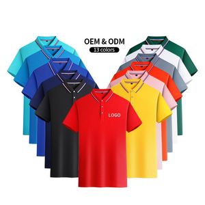Chemise polo pour homme en polyester de haute qualité avec logo brodé personnalisé, manches courtes, respirante, décontractée, pour le golf - Product Image 1
