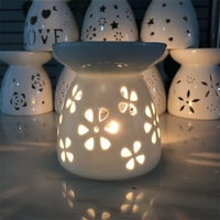 Grand Chauffe-Cire Fondante et Huile Essentielle en Céramique, Porte-Encens Aromatique, Diffuseur de Bougie, Fonte de Bougie Parfumée pour Aromathérapie
