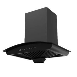 Hotte aspirante incurvée <span class=keywords><strong>ARCTURUS</strong></span> noire stable pour une évacuation fumigène constante dans les espaces de cuisson résidentiels - Product Image 3