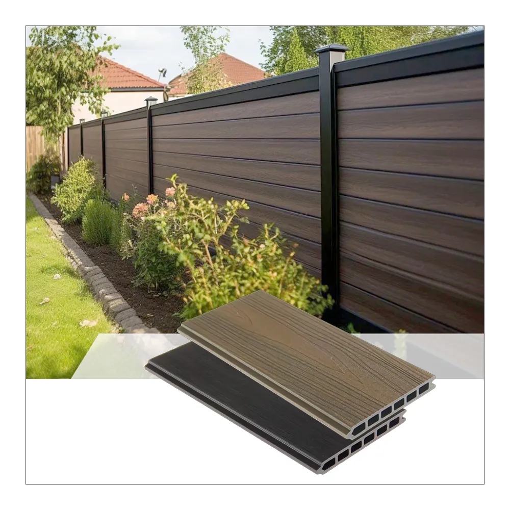 Groothandel Waterdicht Hout Kunststof Composiet Hek Panelen Board Outdoor Huis Tuin Privacy Wpc Hek