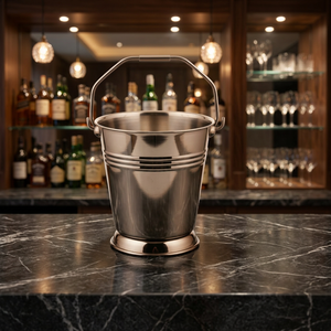 Stainless Steel <b>Ice</b> <b>Bucket</b> Handles Durable Metal Wine Cooler Reusable Bar Party Beverage <b>Bucket</b> Industrial Style Customizable - Product Image 3