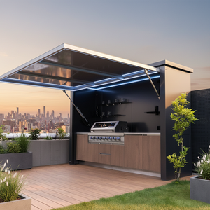 Cocina Exterior Mini Futurista con Conectividad Bluetooth, Refrigerador, Horno <span class=keywords><strong>y</strong></span> Parrilla sin Humo para Alojamientos Turísticos - Product Image 1