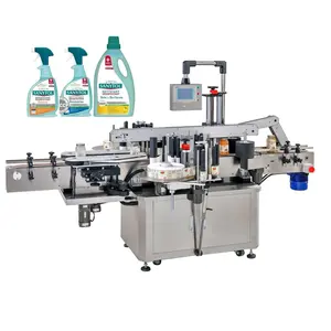 YS620HS Factory Alcohol Hand Sanitizer Round Or Square Glass Bottle Front Back Double Sides Labeling Machine