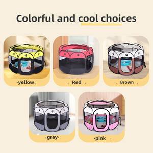 Taşınabilir bej ve gri Pet çadır yatak cam malzeme kediler evi düğme kapatma ile nefes oyun parkı kedi çadır kulübesi - Product Image 5