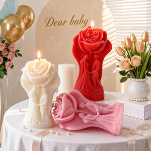 Nouvelle bougie parfumée en forme de rose pour couple 2026, moule en silicone de qualité alimentaire, bougie florale écologique pour la Saint-Valentin - Product Image 6