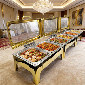 Calentador de Comida Comercial de Acero Inoxidable de 9L con Calentamiento a Combustible para Buffet, Hotel, Bodas y <span class=keywords><strong>Catering</strong></span> - Product Image 5