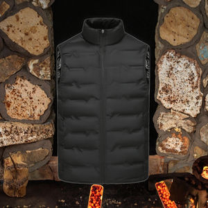 Chaleco Unisex Transpirable con Aislamiento Térmico, Cierre de Cremallera, con Capucha, Acolchado, sin Mangas, Autocalentable con Grafeno, para Invierno, 100% - Product Image 3