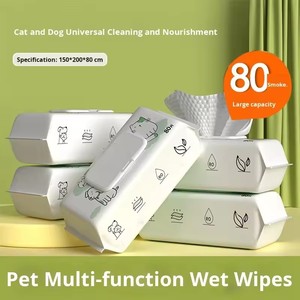 Lingettes pour animaux de compagnie Lingettes de nettoyage pour chiens Lingettes de toilettage pour animaux de compagnie Naturel OEM ODM Marque privée Biodégradable - Product Image 3