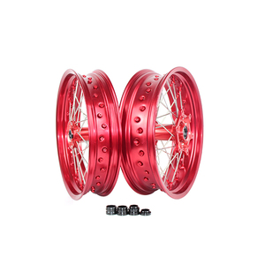 Motocicleta 16/17 pulgadas aleación de aluminio 7116-T6 motocicleta conjunto completo <span class=keywords><strong>Super</strong></span> <span class=keywords><strong>Motard</strong></span> ruedas para <span class=keywords><strong>Honda</strong></span> CR250 CRF450R - Product Image 4