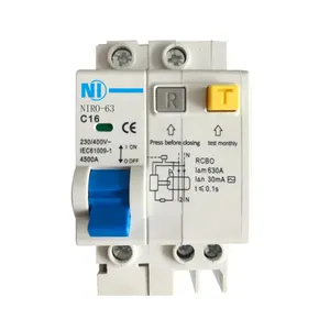 דליפה Rcd Elcb Rccb זרם שאריות מכשיר מפסק מעגל RCBO 30ma