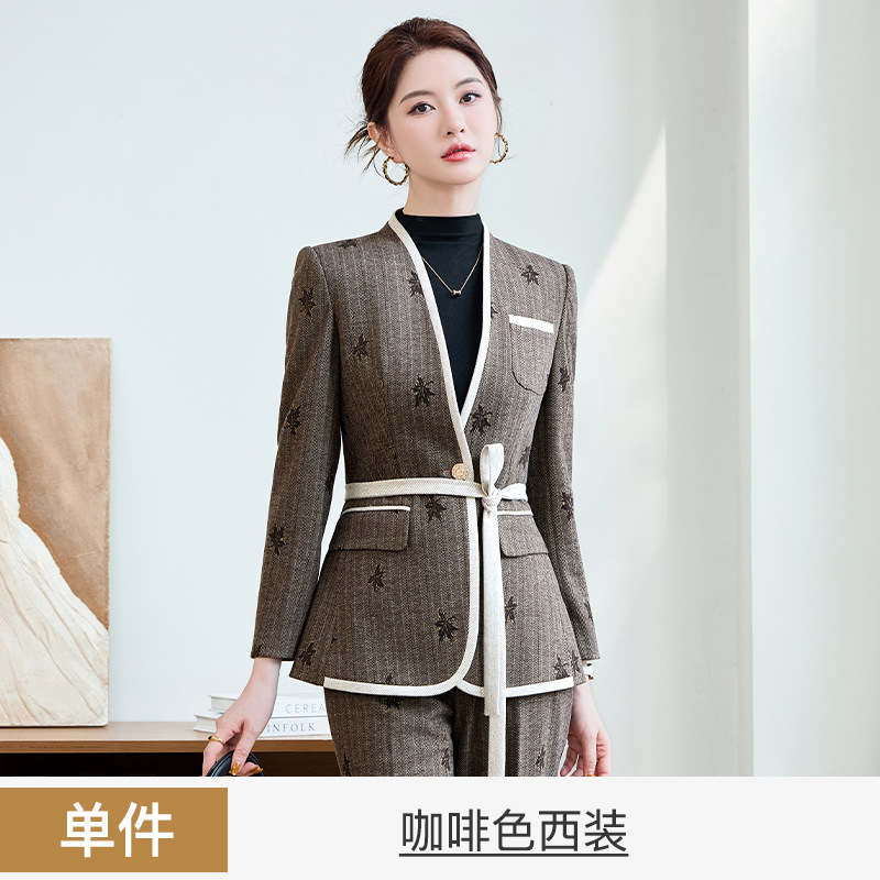 Brown suit belt