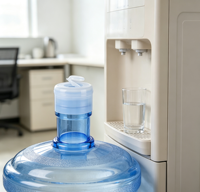 Bouchon de bouteille de 5 gallons pour distributeur d'eau avec anneau de traction, conception à languette d'ouverture facile et couvercle réutilisable