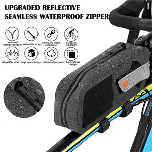 Sac de cadre de vélo de montagne WEST BIKING pour VTT, sacoche de téléphone portable multifonctionnelle pour tube supérieur, sacoche triangulaire avant pour vélo - Product Image 5