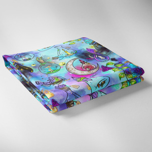 Neues Design Bedruckte Organische Bambusfaser Kundenspezifisch Digital Bedruckt Muster Kostenlos Antibakteriell für Kinderkleidung - Product Image 4