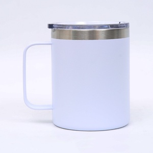 Mug isotherme promotionnel en acier inoxydable de 12 oz, avec poignée, écologique, isolation sous vide, paille rabattable, anti-fuite, sans BPA - Product Image 5