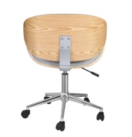 Chaise de bureau moderne de haute qualité et durable pour salle de réunion, pivotante à 360 degrés, siège réglable en hauteur, en contreplaqué d'érable/noyer et PU