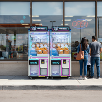 Machine à griffes commerciale pour salles d'arcade avec lecteur de cartes et validateur de billets pour parcs d'attractions et centres commerciaux