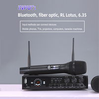 Système de microphone sans fil dynamique cardioïde en métal Green Audio avec suppression du bruit, effets de réverbération et égaliseur FM UHF pour karaoké