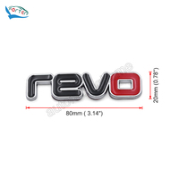 Logo de voiture en plastique ABS noir brillant personnalisé de pièces d'auto autocollant 3D autocollant plaque signalétique insigne d'emblème de voiture pour Hilux Revo