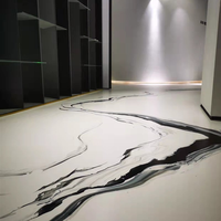 Revêtement liquide époxy métallique pour sols artistiques, transparent, résistant à l'usure, antidérapant, haute brillance, auto-nivelant, résine époxy 3D