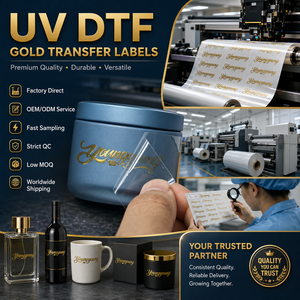 Etiquetas de Transferencia UV DTF Personalizadas, Pegatinas Metálicas 3D con Logotipo, Película Desprendible para Vasos, Botellas y Embalajes OEM - Product Image 6