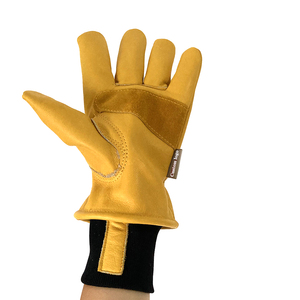 Gants de travail en cuir d'hiver imperméables <span class=keywords><strong>pour</strong></span> hommes, doublure thermique isolante, gants chauds jaunes <span class=keywords><strong>pour</strong></span> hommes - Product Image 3