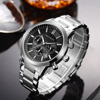 Jam tangan Quartz Promosi kedap air sesuai pesanan kualitas tinggi kualitas bagus gaya Morden untuk pria tali baja tahan karat