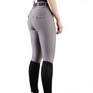 Culotte d'équitation extensible SGL pour femme avec fermeture éclair, coupe ajustée, en polyester, avec poches, pour compétition d'équitation - Product Image 4