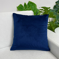 Ensemble de coussins décoratifs en velours uni brodés motif œil porte-bonheur, bleu nuit, pour usage moderne en milieu hospitalier et hôtelier, décoration intérieure