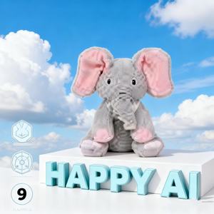 Juguete de Peluche de Elefante Relajante <span class=keywords><strong>para</strong></span> <span class=keywords><strong>Dormir</strong></span> con Sonidos de Latidos del Corazón y Respiración Simulados, Orejas Móviles, Algodón PP Súper Suave <span class=keywords><strong>para</strong></span> Bebés - Product Image 1