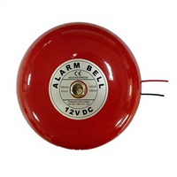 Sonnette d'alarme incendie en métal Deling FA-400 24V ou 220V, couleur rouge, ronde, 6/8 pouces