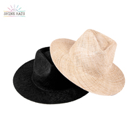 Shinehats 2023 OEM Sombreros de Paja Fedora de Lujo con Ala Ancha Personalizados al por Mayor Unisex para Adultos Panamá Verano Playa Viajes Casual