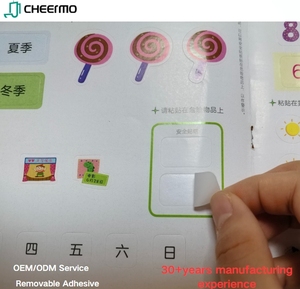 CHEERMO Autocollants en acrylique découpés pour <span class=keywords><strong>livre</strong></span> éducatif réutilisable pour enfants, en papier couché écologique 80g, épaisseur 81um, pour le bricolage - Product Image 4