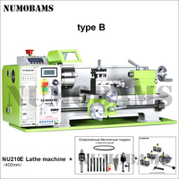 NUMOBAMS NU210E-400 1100W Mini tour CNC pour métaux avec filetage automatique gauche et droit