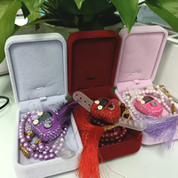 Cadeau populaire, religion, Eid, Ramadan, ensemble de tasbihs rose vif, Allah, prière islamique, tesbih, chapelet numérique, perles de prière musulmanes en verre