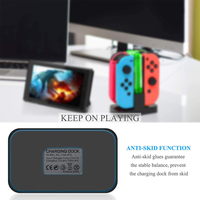 Pour Nintendo pour support de charge Switch avec indicateur LED 4 Joycons contrôleur chargeur Station accessoires de jeu pour NS