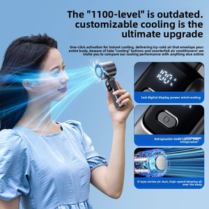 2026 New Design Electric Mini Air <b>Cooler</b> Fan with <b>Ice</b> <b>Box</b> 2000mAh-4000mAh 8-12 Hours High Speed Folding Neck Turbo <b>Ice</b> 5 Bla - Product Image 3