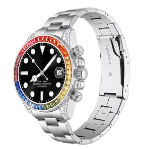 Fendior 2024 Nieuwe Smartwatch R1 Pro Diamant Oem Odm Metalen Roestvrijstalen Band Custom Privé Logo Ip68 R1pro Ronde Smart Watch