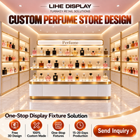 Aménagement de magasin de parfums de luxe moderne, mobilier de boutique, équipements de vente au détail, solution clé en main, éclairage LED
