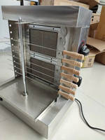 Machine de gril à gaz gpl en acier inoxydable, 2 brûleurs, Machine commerciale verticale Shawarma Doner Kebab