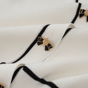 سترة نسائية محبوكة بدون أكمام ، سترة محبوكة بأزرار فراشة ، سترة محبوكة للنساء ، بلوزة محبوكة برقبة بولو - Product Image 5