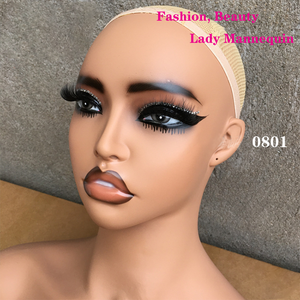 Новое поступление, высокое качество, Женские Ювелирные изделия из ПВХ, реалистичный манекен, бюст, черный, коричневый, манекен, парик, подставка для париков, магазин - Product Image 6