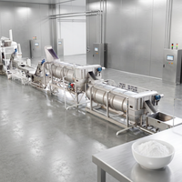 Productielijn voor aardappelchips, stoomkook- en puree-apparatuur voor voorgekookte chips in een voedselverwerkingsfabriek